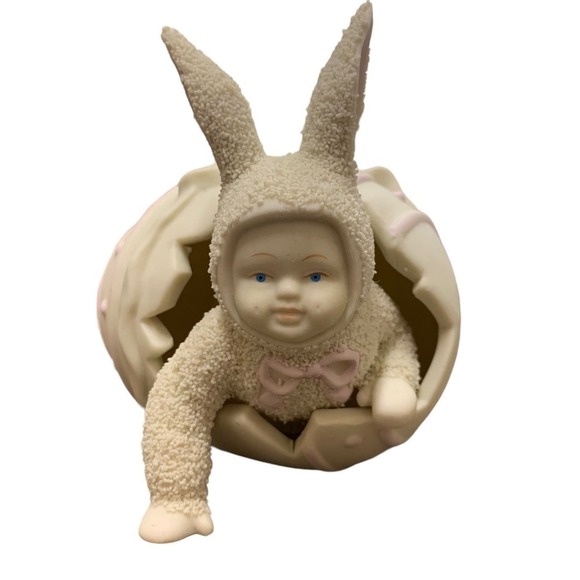 DEPARTMENT 56 Snowbunnies SURPISE IT'S ME Easter Egg Baby Bunny 1994 - Picture 2 of 9